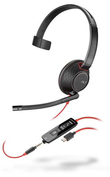 Poly Blackwire 5210 Monaural USB-C Corded Headset