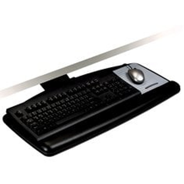 3M Easy Adjust Keyboard Tray with Standard Keyboard & Mouse Platform, 23" Track