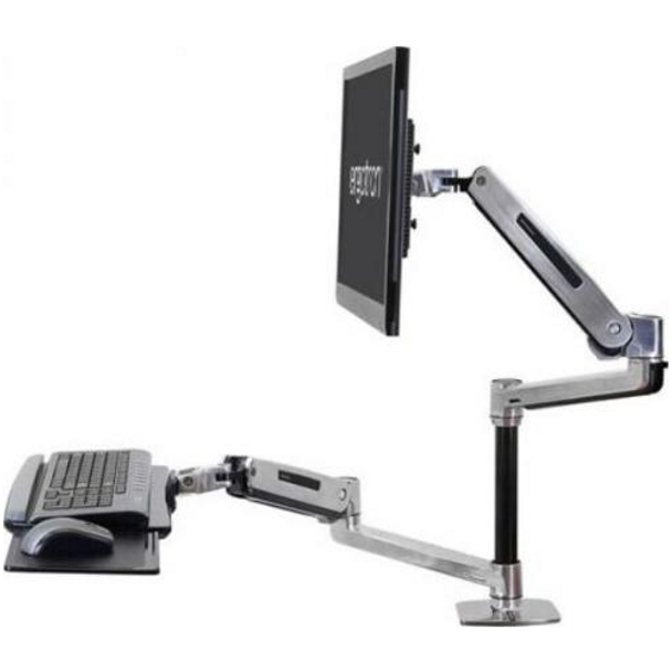 Ergotron WorkFit-LX Sit-Stand Desk Mount Keyboard & Monitor Arms