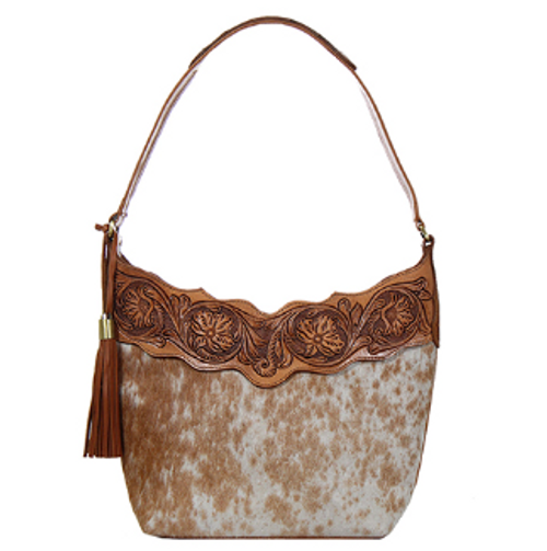 Handbag Kimberly Collection Brown Calf Hair Conceal and Carry Shoulder Bag