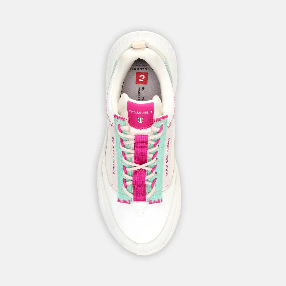 Duca Del Cosma Latina Spikeless Womens Golf Shoes - White/Mint Green