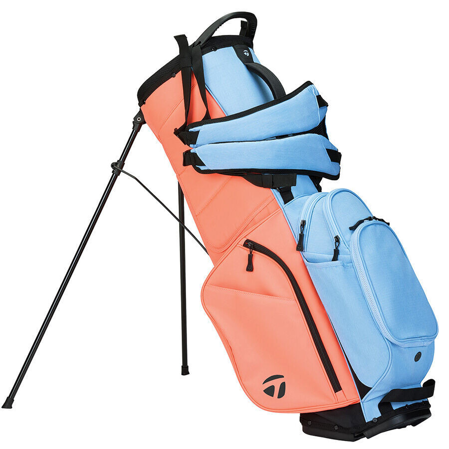 TaylorMade FlexTech Crossover Golf Stand Bag Coral/Light Blue