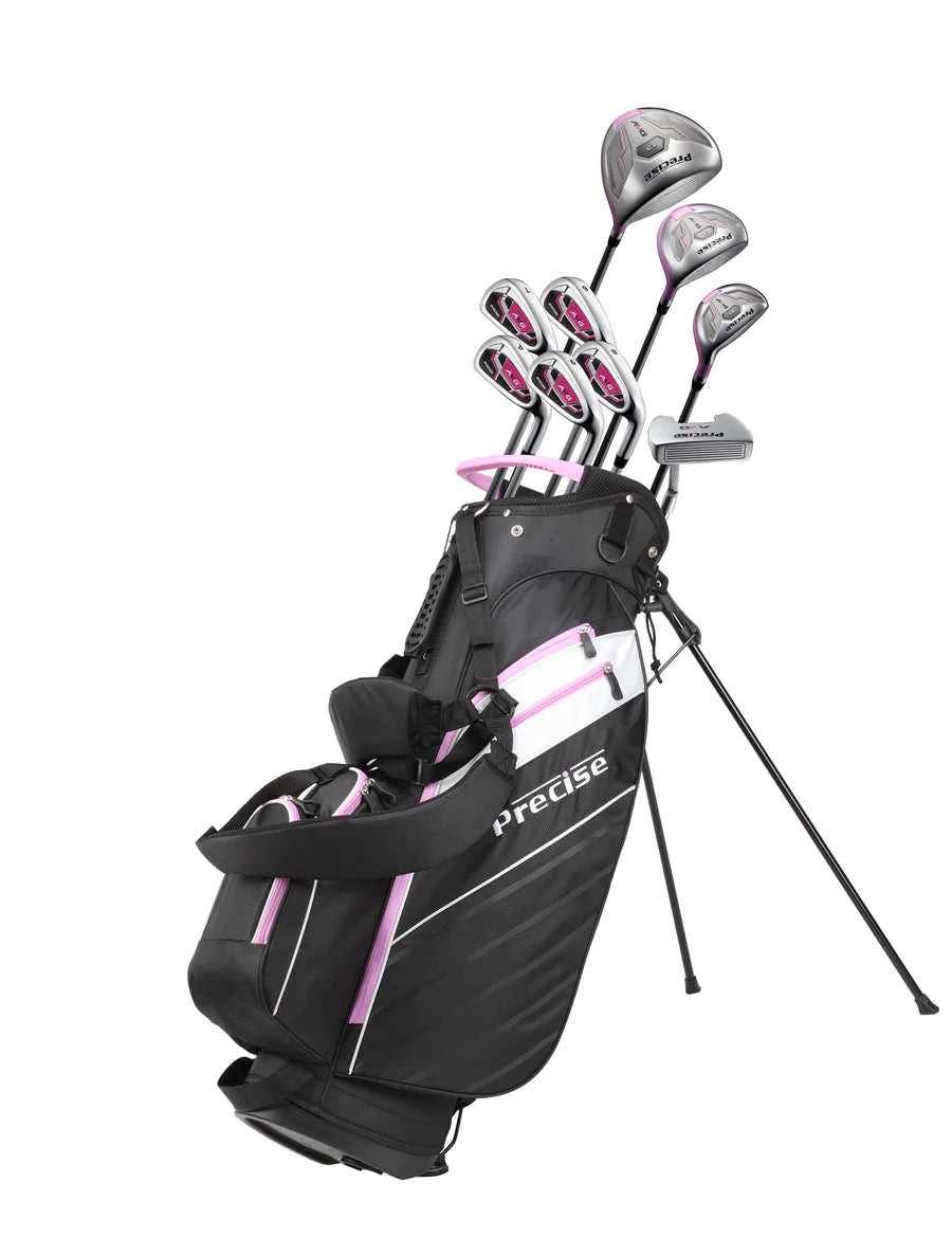 Precise AMG Womens 9 Club Complete Golf Set Pink