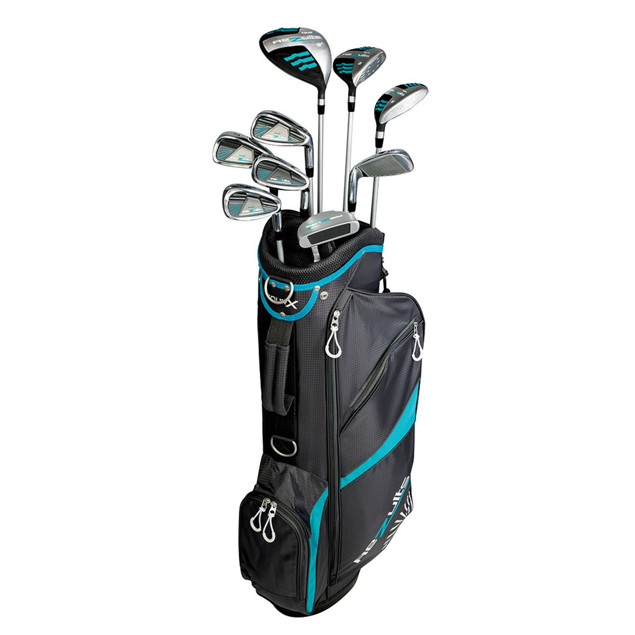 Tour X Rezults 9 Club Womens Complete Golf Set Teal