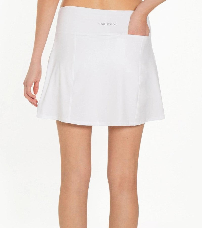 Inphorm Pleated 15 Inch Skirt White