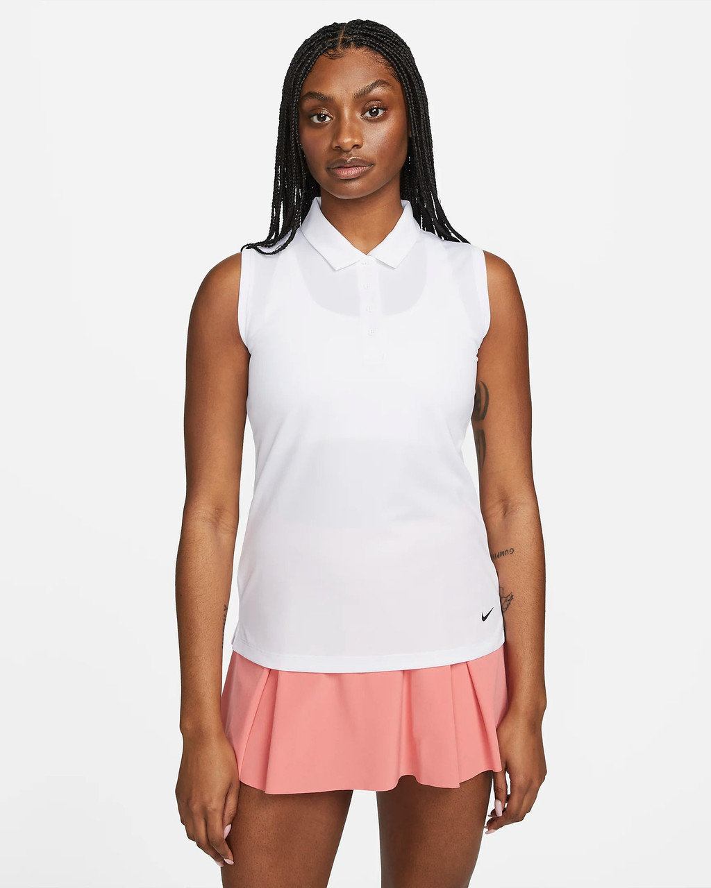 nike women's breathe sleeveless golf polo
