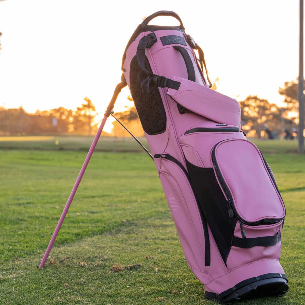 Sunday Golf Ryder S-Class Golf Stand Bag Pink Vegan Leather