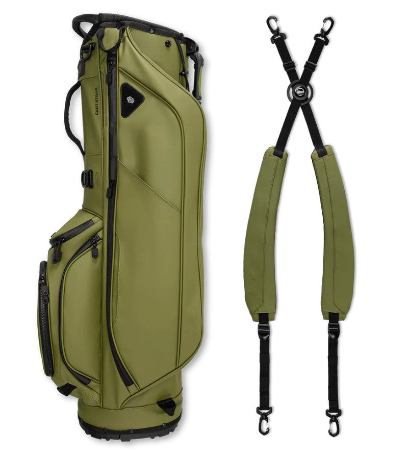 Sunday Golf Ryder S-Class Golf Stand Bag Olive Vegan Leather