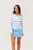 Birdie & Ace All Day Womens Long Sleeve Polo Aura Blue Stripes Birdie & Ace All Day Womens Long Sleeve Polo Aura Blue Stripes