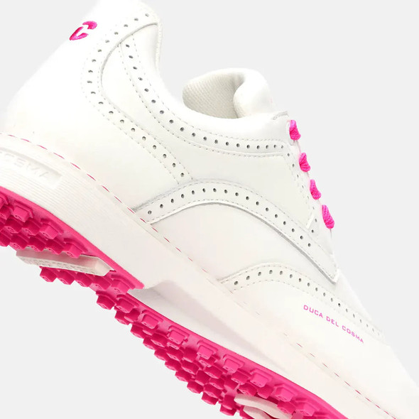 Duca Del Cosma Tuscania Spikeless Womens Golf Shoes - White/Pink