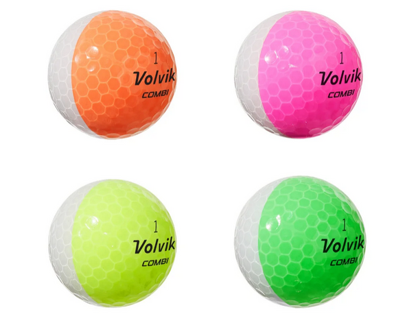 Volvik Crystal Combi Golf Balls - One Dozen