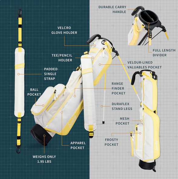 Sunday Loma Golf Stand Bag (Bag Height 32") Mindy Lemon Sunday Loma Golf Stand Bag (Bag Height 32") Mindy Lemon