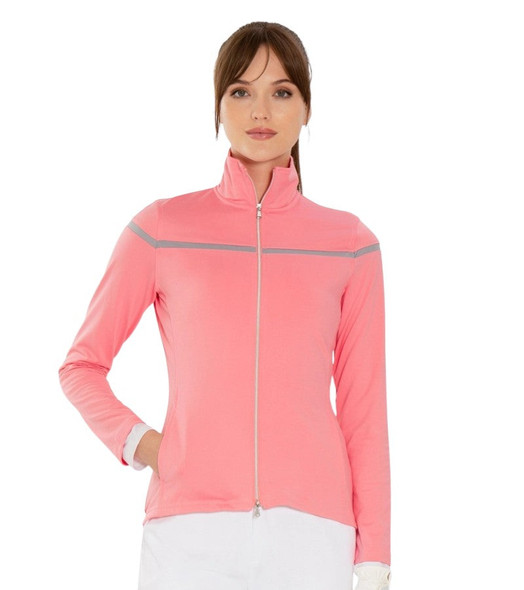 InPhorm Plumeria Full Zip Jacket - Front View InPhorm Plumeria Full Zip Jacket - Front View