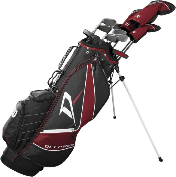 Wilson Deep Red Tour Complete Senior Mens Golf Set - Cart Bag 2025