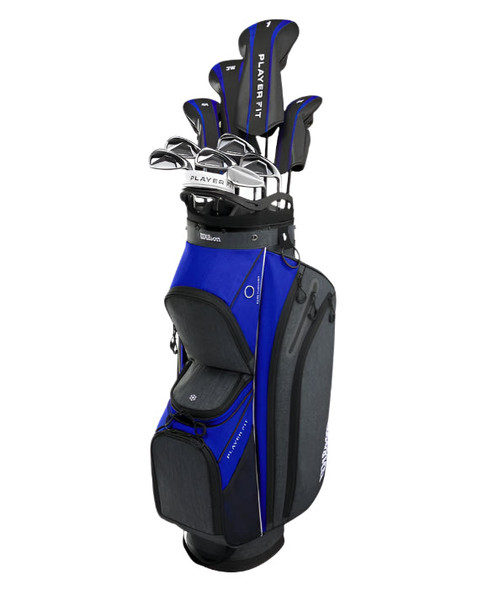 Wilson Player Fit Mens Complete Golf Set Blue - Cart Bag