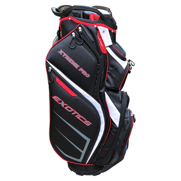 Tour Edge Exotics Extreme Pro Deluxe Golf Cart Bag Red Black Tour Edge Exotics Extreme Pro Deluxe Golf Cart Bag Red Black