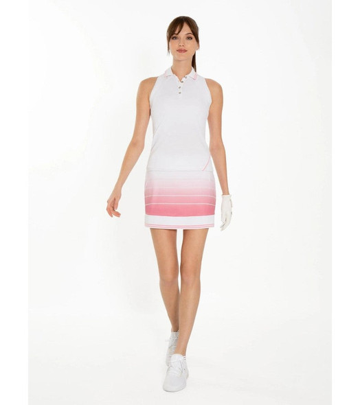 Inphorm Plumeria Sleeveless Polo White