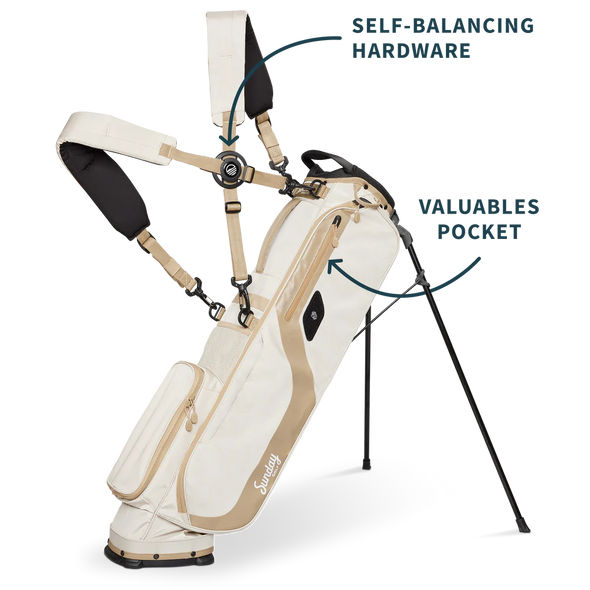 Sunday Golf El Camino Golf Stand Bag Matte Black (Bag Height 34") Sunday Golf El Camino Golf Stand Bag Matte Black (Bag Height 34")