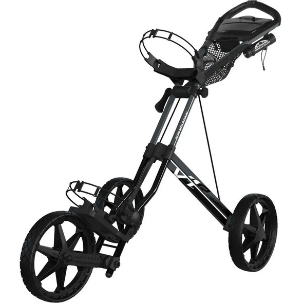 Sun Mountain Speed Cart V1R Golf Push Cart Black-Gunmetal Sun Mountain Speed Cart V1R Golf Push Cart Black-Gunmetal