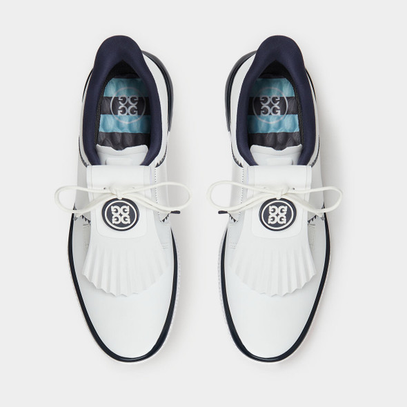 G/Fore Gallivan2r Side Stripe Kiltie Golf Shoe - Snow / Twilight