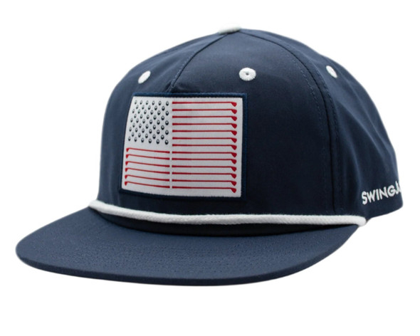 SwingJuice American Flag Performance Rope Hat Navy Front SwingJuice American Flag Performance Rope Hat Navy Front