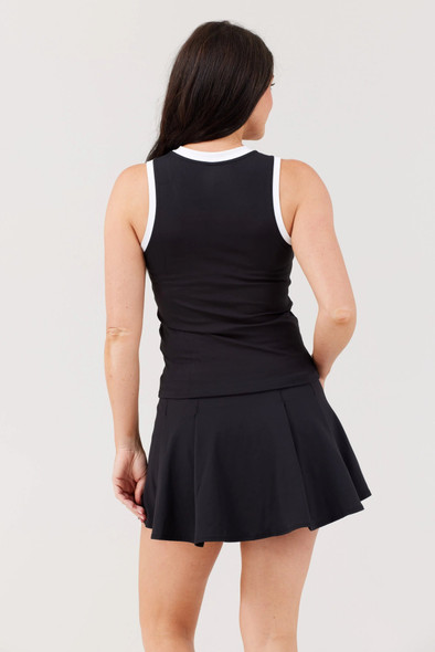Birdie & Ace V-Top Womens Sleeveless Golf Polo Black Back