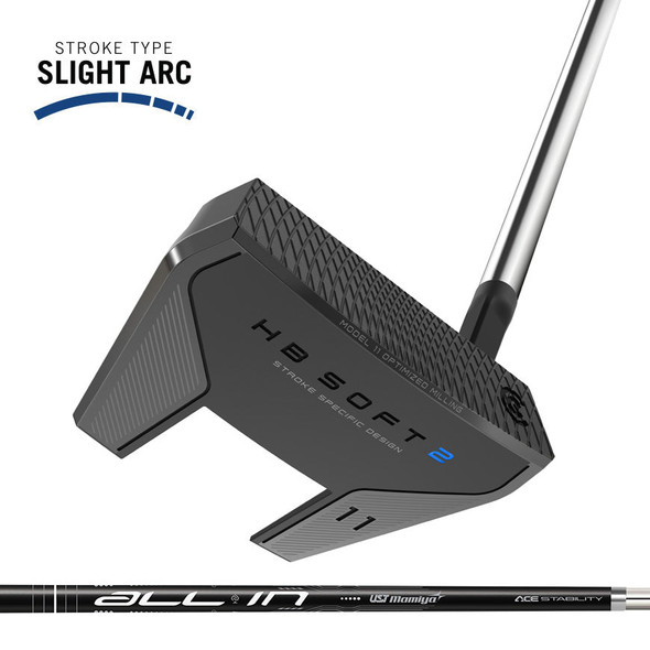 Cleveland Huntington Beach HB Soft 2 Black Putter Model 11s Winged Mallet for Slight Arc Stroke Types | New for 2025 Cleveland Huntington Beach HB Soft 2 Black Putter Model 11s Winged Mallet for Slight Arc Stroke Types | New for 2025