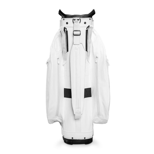 Sunday Golf Big Rig Cart Bag White Leather (Bag Height 36")