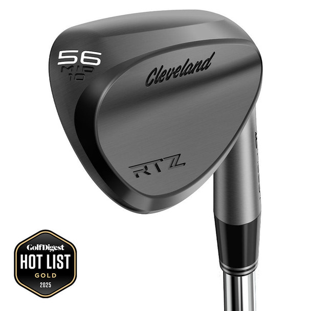 Cleveland RTZ Black Satin Mens Full Face Single Wedges - Steel Cleveland RTZ Black Satin Mens Full Face Single Wedges - Steel