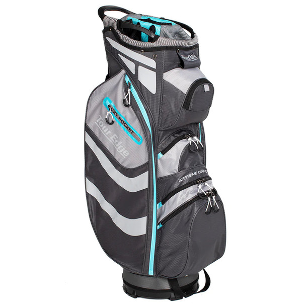 Tour Edge Hot Launch Extreme 5.0 Womens Golf Cart Bag Blue Silver Tour Edge Hot Launch Extreme 5.0 Womens Golf Cart Bag Blue Silver
