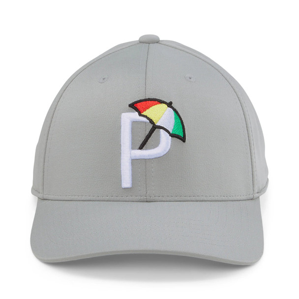 Puma P Mens Golf Hat Bright Ash Gray / White Glow