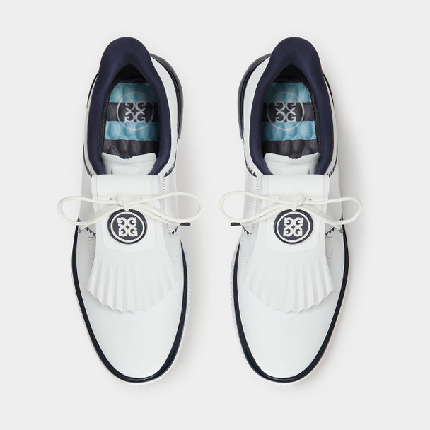 G/Fore Gallivan2r Side Stripe Kiltie Golf Shoe - Snow / Twilight