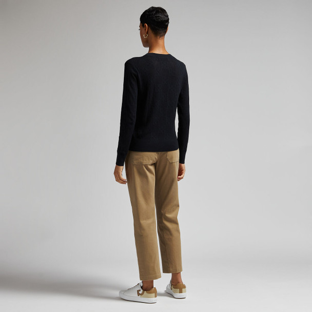 G/Fore Italian Cotton Twill High Raise Straight Tapered Womens Pants - Dune G/Fore Italian Cotton Twill High Raise Straight Tapered Womens Pants - Dune