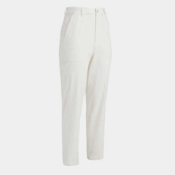 G/Fore Italian Cotton Twill High Raise Straight Tapered Womens Pants - Snow G/Fore Italian Cotton Twill High Raise Straight Tapered Womens Pants - Snow