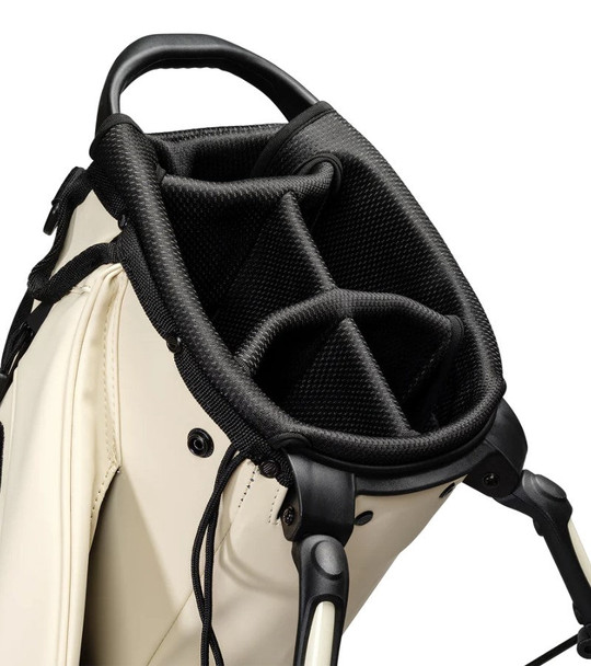 Sunday Golf Ryder Stand Bag Cream Vegan Leather Divider
