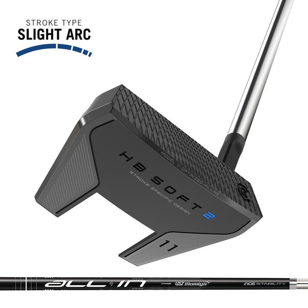 Cleveland Huntington Beach HB Soft 2 Black Putter Model 11s Winged Mallet for Slight Arc Stroke Types | New for 2025 Cleveland Huntington Beach HB Soft 2 Black Putter Model 11s Winged Mallet for Slight Arc Stroke Types | New for 2025
