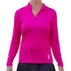 Golf Bella Long Sleeve Womens Golf 1/4 Zip Hot Pink Front