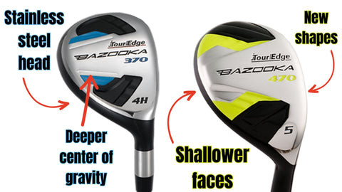 Tour Edge Bazooka 370 vs Bazooka 470 Hybrids