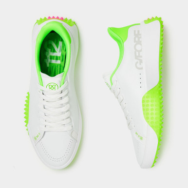 G/Fore G.112 PU Leather Kiltie Snow Womens Golf Shoe - Snow / Gecko