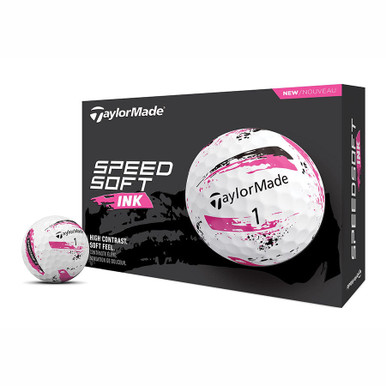 TaylorMade SpeedSoft Ink Golf Balls Pink
