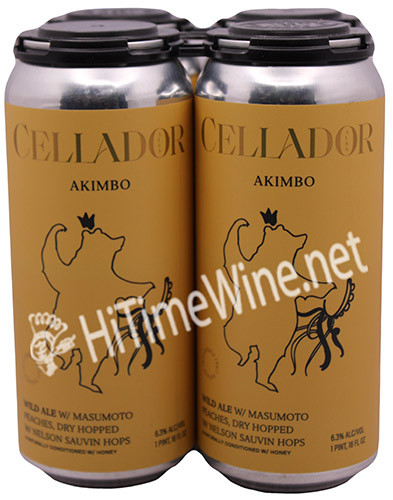 CELLADOR ALES, AKIMBO WILD ALE W/MASUMOTO PEACHES DRY HOPPED W