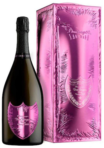 DOM PERIGNON0N 2008 BRUT ROSE LADY GAGA LABEL