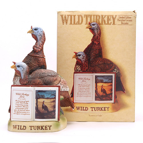 WILD TURKEY KEENNESS OF SIGHT CERAMIC BOTTLE 750ML CAN'T SHIP