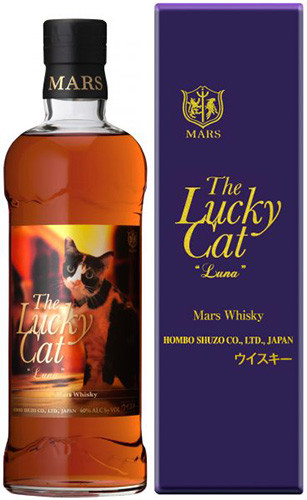 MARS WHISKY THE LUCKY CAT LUNA 40% 700ML JAPANESE WHISKY; Nagano