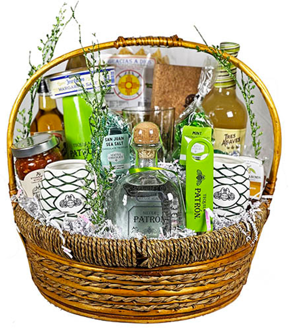 Wicker Willow Gift Basket (with) Double Handle Set Of 3 (#1185),w