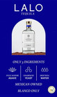 LALO BLANCO TEQUILA 750ML NOM-1468 | ADDITIVE FREE | LOS ALTOS DE JALISCO