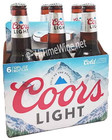 Picture of COORS LIGHT 12OZ 6 PACK BOTTLES
