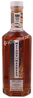 PICTURE OF METHOD & MADNESS SINGLE GRAIN IRISH WHISKEY; 750 MILLILITER BOTTLE; VIRGIN SPANISH OAK CASKS; 92 PROOF; 1 BOTTLE LIMIT