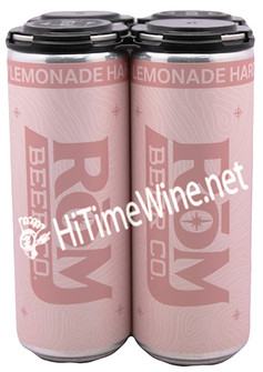 PICTURE OF ROM BEER COMPANY, RASPERRY LEMONADE SELTZER; 5.5% ALCOHOL BY VOLUME; 4 PACK 12 OUNCE CANS.