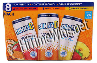 SUNTORY -196 VODKA SELTZER, COMBO FLAVOR VARIETY PACK 5.5% ABV, 8